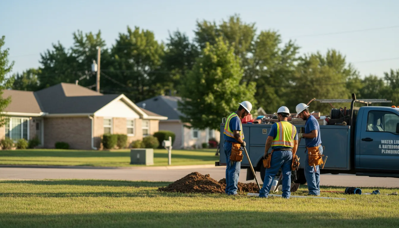 Residential water line and bathroom plumbing service in North Canton, OH